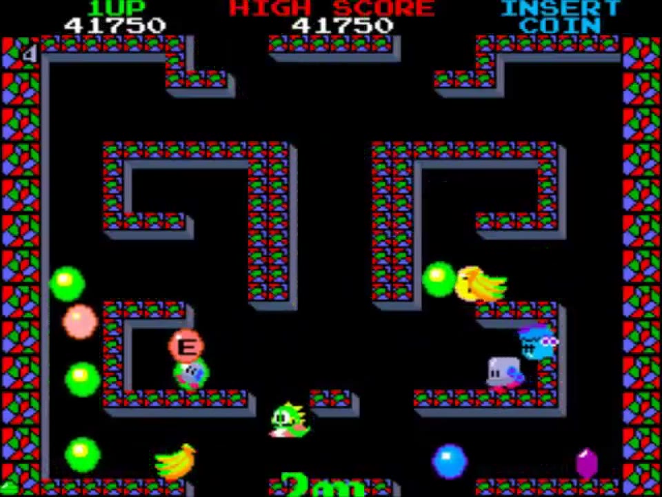 Écran de jeu de Bubble Bobble