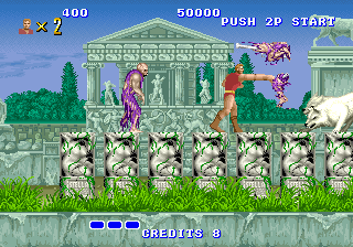 Écran de jeu de Altered Beast